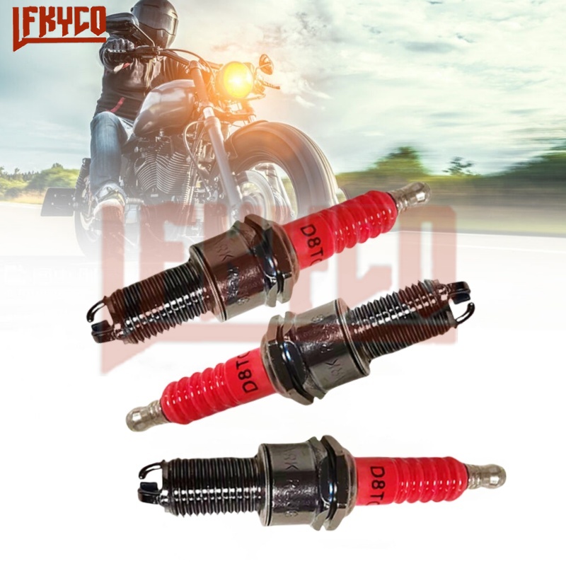 Motorcycle Spark Plug - 1/2/3/4ชิ้น3ขั้ว D8TC ปลั๊กหัวเทียนสำหรับรถจักรยานยนต์125CC 150CC 200CC CG125