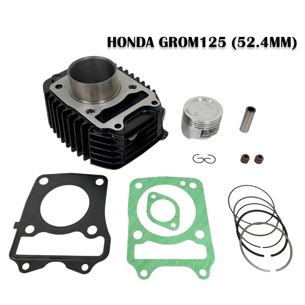 Motorcycle Piston - ชุดลูกสูบและบล็อกกระบอกสูบขนาด 52.4 มม. สำหรับ Honda Grom125