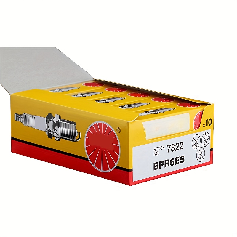 Motorcycle Spark Plug - NGK BPR6ES 7822 หัวเทียนโลหะผสมนิกเกิล 4/10 ชิ้นอะไหล่ทดแทนสำหรับเจเอซี