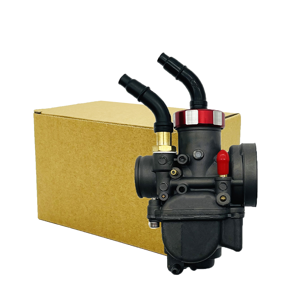 Motorcycle Carburetor - คาร์บูเรเตอร์มอเตอร์ไซค์แบบยูนิเวอร์แซล สีดำแดง รุ่น Pe24 Pe26 Pe28