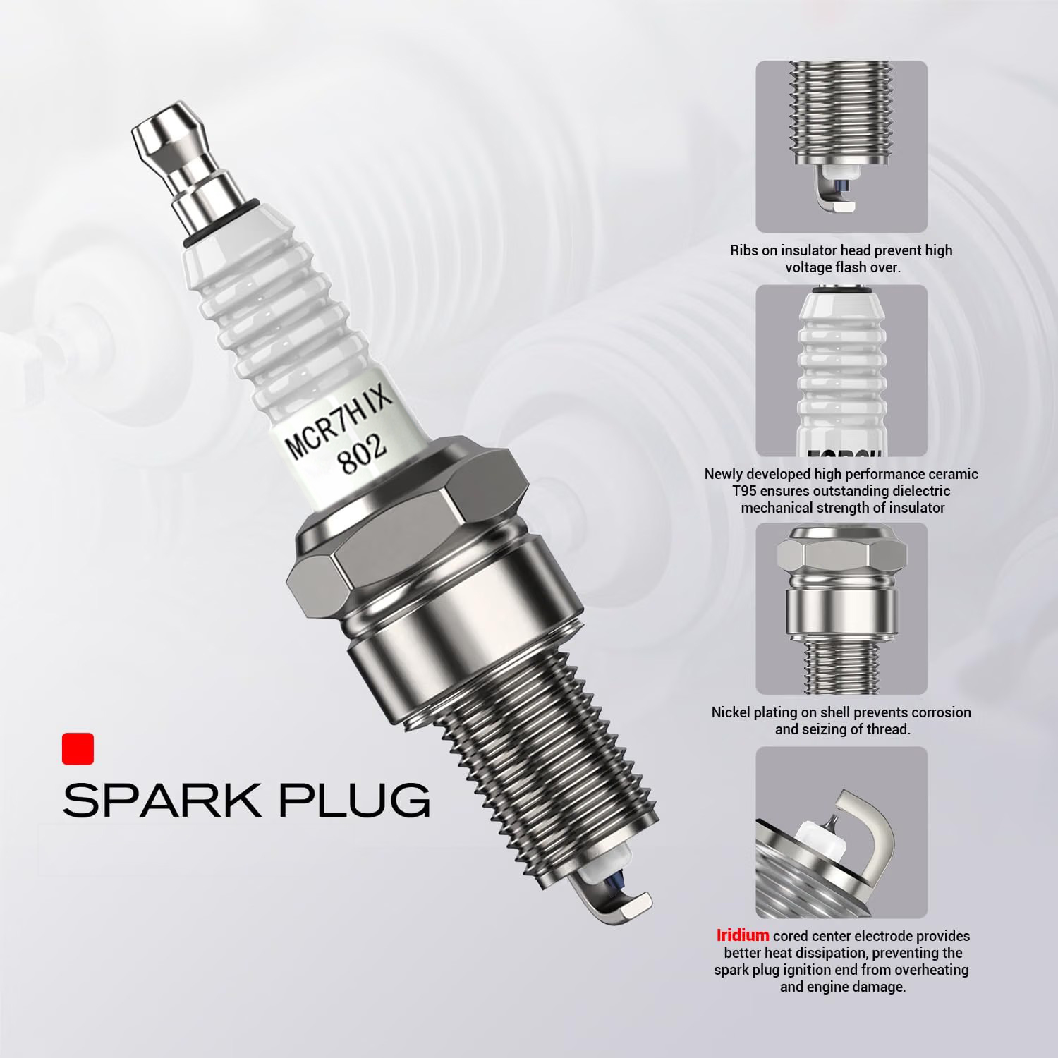 1-4 ชิ้น หัวเทียนมอเตอร์ไซค์อิ - Motorcycle Spark Plug บทวิจารณ์และราคา