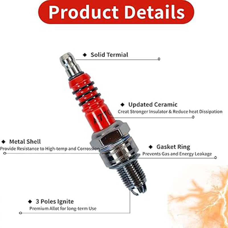 ชุด 3 ชิ้น หัวเทียน 3 ขั้ว A7T - Motorcycle Spark Plug บทวิจารณ์และราคา